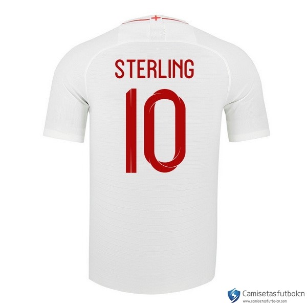 Camiseta Seleccion Inglaterra Primera equipo Sterling 2018 Blanco